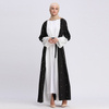 Middle East Lace Match Color Modest Open Abaya Kimono