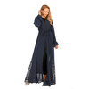New Fashionable Turkish Islamic Cardigan Robe Slim Slim Waist Waist Muslim Open Abaya