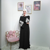 New Design Hotsale Fashion Turkish Trumpet Lace Sleeves Red Color Muslim Dresses