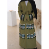 New Muslim Abaya Fashion Sequin Stitching Dubai Turkish Modest Cardigan Open Abaya