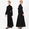 Rayon Cotton Beaded High Waist Large Swing Type Pleated Turkey Malaysia Muslim Dress Abaya