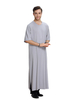 Middle East Pure Color Modest Full Length Round Collar Man Thobe