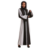 Burkha Dubai Round Neck High Elastic Applique Long Sleeves Muslim Islamic Women Abaya Dress Clothing