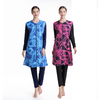 SIPO Digital Printed Swimsuit Waistcoat Loose Long Sleeve Skinny Beach Suit