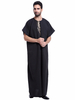 Traditional Embroidery Breathable Summer Short Sleeve Muslim Islamic Clothing Robes Thobes