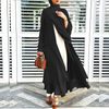 Polyster Pure Color Elegant Open Abaya Modest Kimono Cardigant