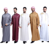 FREE SHIPPING Designer Arabic Jubba Embroidery Breathable Long Sleeve Islamic Clothing Robe Men Thobes For Muslims Brothers
