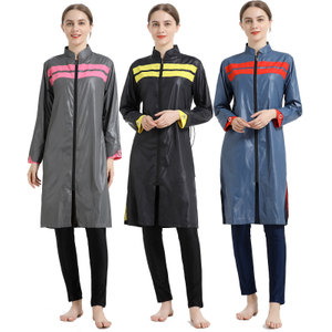 SIPO Wholesale 3-Piece Islamic Muslim Swimming Wear Burkini With Zipper