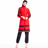 SIPO FREE SHIPPING Highly Elastic Sportswear Zipper Hooded Muslim Women Girls Islamic Clothing Suites Swimwear Swimsuit With Amira