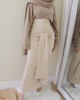 2021 Ins Popularity Modern Modest Casual Wear Tie Pure Color Ladies Skirt