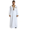 Middle East Match Color Modest Muslim Full Length Round Collar Man Thobe