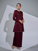 SIPO 2024 New Design Women Fashion Muslim Long Embroidery Sleeves Muslim Dresses Malaysia Baju Kurung