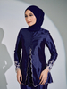 SIPO Fresh Arrival Muslim Baju Kurung with Beauty Floral Embroidery High Quality Colorful Baju Kurung