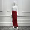 Autumn Modern Modest Fashion Stripe New Muslim Lady Latest Design Sheath Dress Skirt