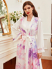 Printed Open Cardigan Robe Modest Muslimah Dubai Maxi Dresses Islamic Women's Abaya