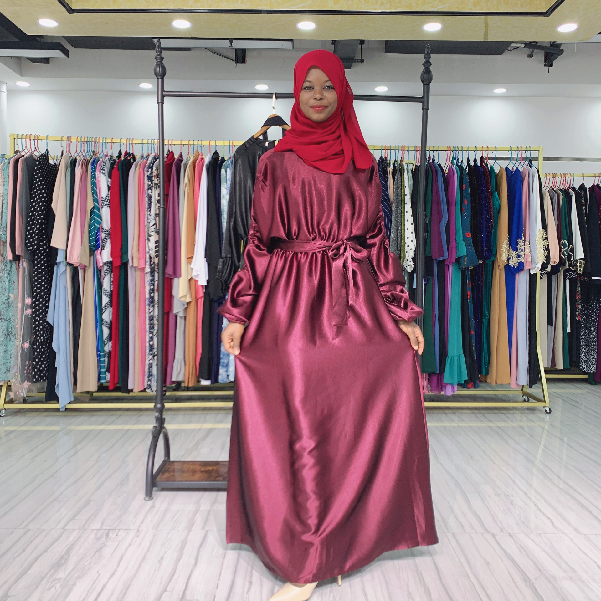 Muslimah Arabic Dubai Ladies Maxi Dresses for Ladies Islamic Modern Modest Muslim Abaya