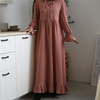 2022 Cross-border Exclusively for 2020 New Fashion Women's Solid Color Stitching Big Muslim Dress