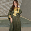  Dubai Open Vêtements Islamic Clothing Borka Maxi Muslim Dress Print Modest Women Embroidery Cotton Kimono Abaya