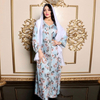  Abaya Maxi Modest Latest Designs Cotton Print Vêtements Dubai Embroidery Muslim Dress Women Borka Islamic Clothing Kimono Abaya