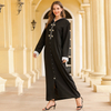 Morocco Lace Modest Fashion Muslim Robe Loose Islamic Maxi Dresses Abaya