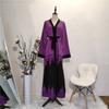 2022 Foreign trade women's new style fashion lace hollow stitching cardigan large size loose long robe