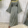 Amazon AliExpress Hot Selling Fashion Women's Stitching Pearl Middle East Dubai Robe Dress