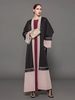 2022 Lace stitching cardigan Hui Muslim fashion ethnic fashion long skirt Muslim Saudi robes