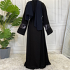 2022 Middle East foreign trade plus size Muslim fashion sequin stitching cardigan Nida robe female