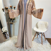 Cross-border Hot Style Sequin Embroidery Outer Gown Dubai Middle East Women's Chiffon Cardigan Kimono