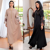  Vetement Femme Robe Femme Musulman Kimono Prayer Clothes Modest Women Turkish Kebaya Maleisie Dubai Islamic Clothing Maxi Dress Open Abaya