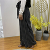 2022 European And American Muslim Casual Women's Striped Wide Leg Pants Trousers