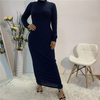 2022 European And American Fashion Foreign Trade Base Stretch Shirt Simple Slim Women's Dress