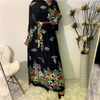 2022 Cross-border Exclusively for The New Muslim Women's Fashion Print Big Loose Lace-up Dress
