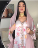  Kaftan Islamic Clothing Open Fashion Fabric Borka Embroidery Kimono Dubai Modest Muslim Dress Wholesale Abaya
