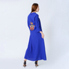  Borka Kimono Fabric Embroidery Kaftan Islamic Clothing Open Muslim Dress Fashion Wholesale Dubai Modest Abaya