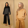 Modest Fashion Baju Casual New Design Dubai Middle East Muslim Lady Blouse Set