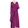Sequin Chiffon Dubai Modest Fashion Best Selling Islamic Muslim Robe Maxi Dresses Loose Abaya