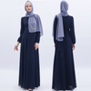Muslim Women's Dress Chiffon Long Skirt Summer Arabian Solid Color Plus Size Women's Dress Custom Factory Price 02