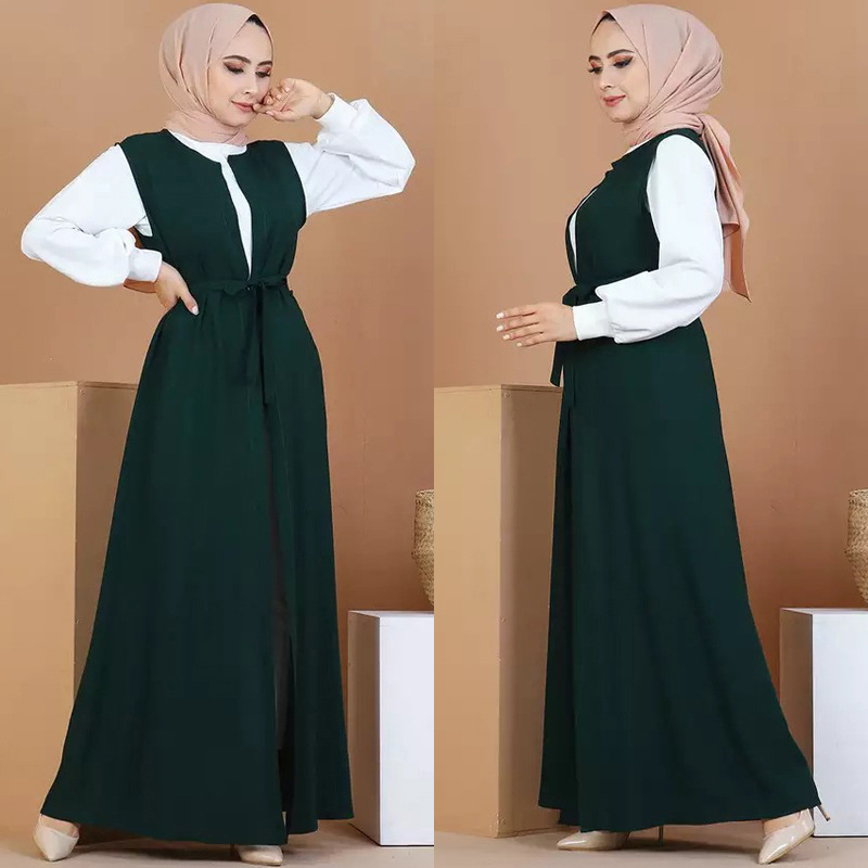  Thobe Muslim Islamic Clothing Bat Sleeve Kaftan Caftan Jalabiya Dubai Turkish Burka Kimono Modest 2022 Abaya Arab Morocco Prayer Women Maxi Dress Abaya