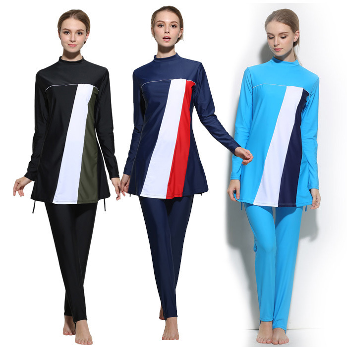 Wholesale Swimwear Women's Full Cover Beach Modest Islamic Swimsuits Burkini