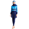 2022 Slim Modest Swimwear Stitching Beachwear High Elasticity Southeast Asian Middle East Muslim Swimsuit Five-piece Suit