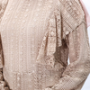 Foreign Trade New Style Lace Dress Muslim Female Lotus Leaf Sleeve Robe Abaya Dress Spot Cross-border
