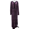 Muslim Non-inverted Velvet Dress European And American Plus Size Fashion Long Skirt Ethnic Style Holiday Long Skirt Autumn