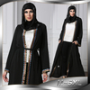 Muslim Arabian Fashion Long Coat Loose Large Size Paris Beads Retro Stitching Long Sleeve Robe