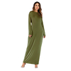 European And American Plus Size Hot Sale Arabic Solid Color Modal Cotton Long-sleeved Dress Women Foreign Trade Bottoming Shirt