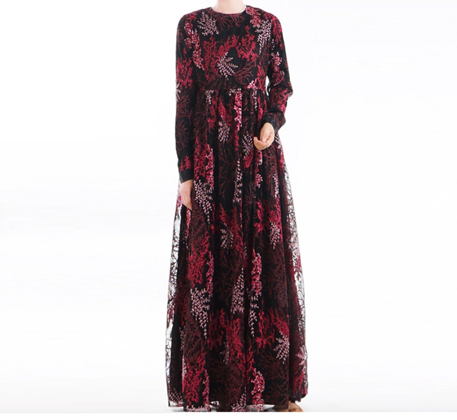 Best Selling Islamic Loose Islamic Muslim Maxi Dresses Modest Fashion Dubai Embroidery Abaya