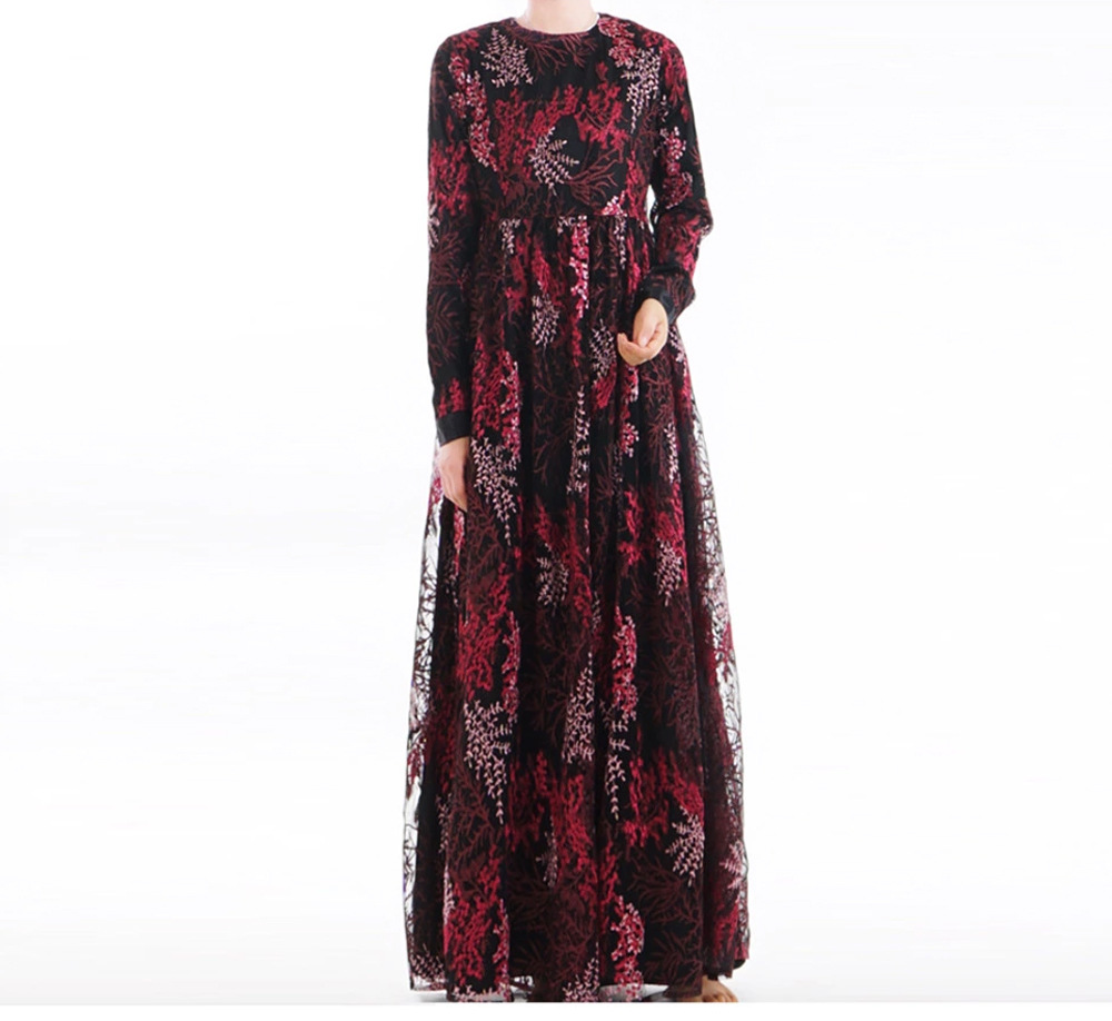 Best Selling Islamic Loose Islamic Muslim Maxi Dresses Modest Fashion Dubai Embroidery Abaya
