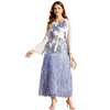 Turkey Blue Modest Fashion Best Selling Islamic Muslim Robe Maxi Dresses Loose Abaya