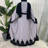 2022 Fashion Embroidered Robe Turkish Casual Cardigan Islamic Long Cardigan Dress