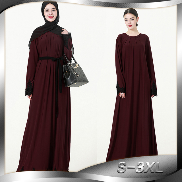 Islamic Long-sleeved Embroidery Tuekey Front Ruffled Fashionable Muslim Dress Dubai Hot Sale Dress